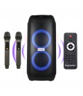 SingMasters PartyBox P50 Portable Wireless Bluetooth Party & Karaoke Speaker System Machine with 2 Premium UHF wireless mics