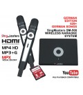 German Edition-SM500 SingMasters Dual Wireless Microphones Karaoke Machine System,639 German Karaoke songs