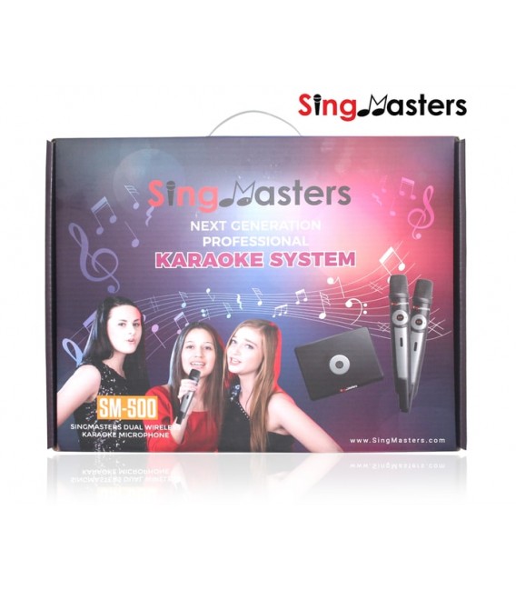 Indonesian Edition-SM500 SingMasters Karaoke System Dual Wireless Microphones