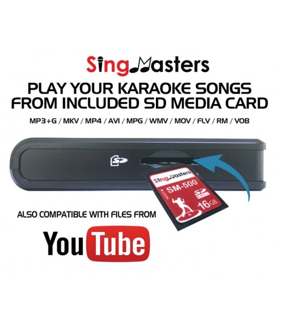 Konkani Edition-SM500 SingMasters Karaoke System Dual Wireless Microphones